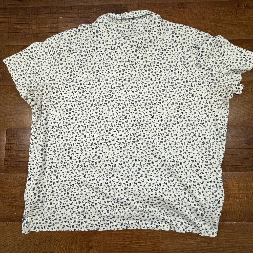 Polo Ralph Lauren Polo Mens XXL White Blue Floral Ditsy Classic Fit Cotton Short